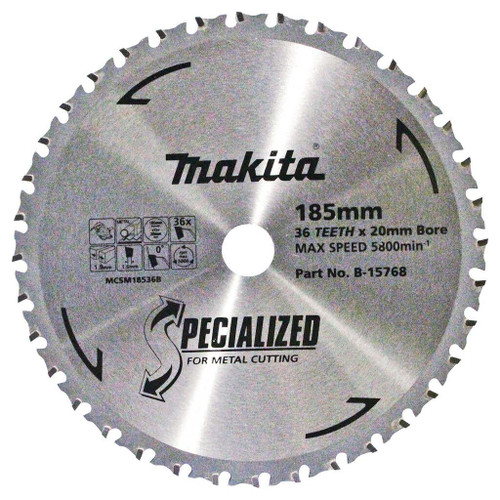 185MM 36TPI TCT METAL CUTTING SAW BLADE - 20MM BORE
