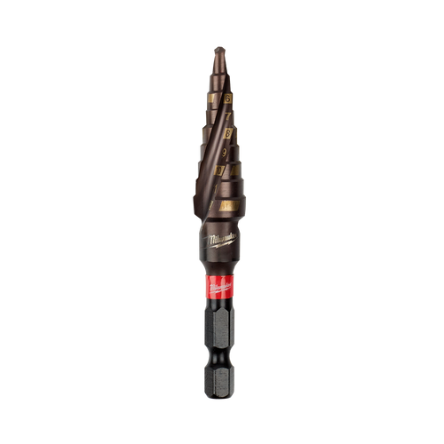 4-12MM 9 HOLE SHOCKWAVE TITANIUM STEP DRILL BIT