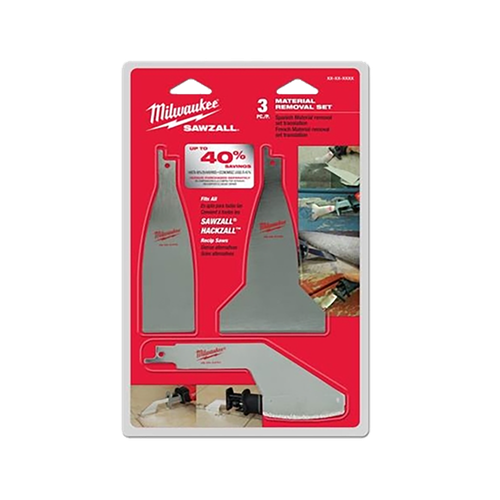 3PCE MATERIAL REMOVAL RECIPRO BLADE KIT