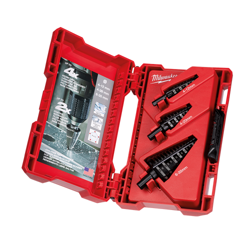3PCE (4-12,4-20,6-35MM) METRIC STEP DRILL SET
