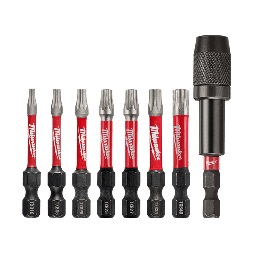 (O) 8PCE SHOCKWAVE 50MM TORX INSERT IMPACT SCREWDRIVER BIT S