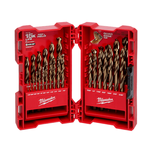 29PCE RED HELIX COBALT IMPERIAL DRILL BIT SET