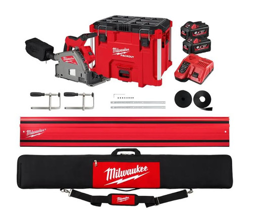 18V 165MM TRACK SAW KIT - 2X6.0AH BATT, CHRG & XL TOOL BOX