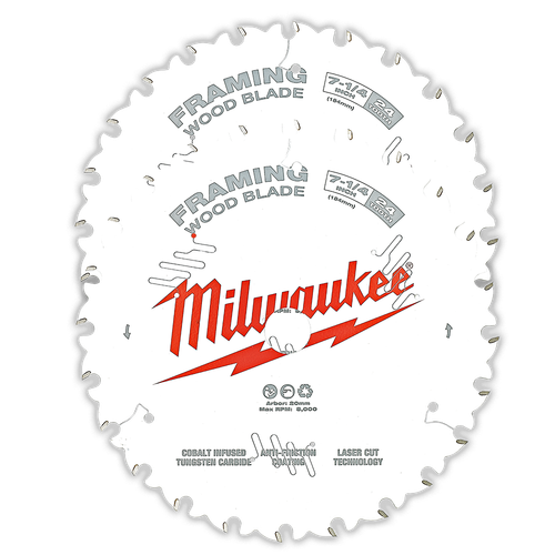 2PK 184MM 7-1/4\" 24T WOOD CIRCULAR SAW BLADE FRAMING