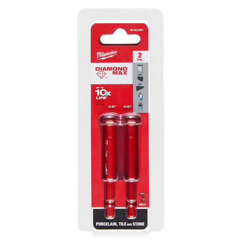 2PK DIAMOND MAX GRIT HOLE SAW SET - 6MM