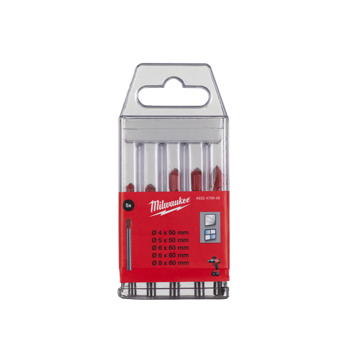 5PCE GLASS AND TILE DRILL BIT SET