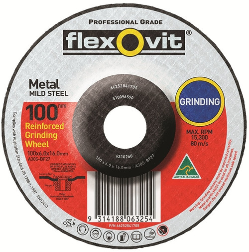 100X6X16MM (100MM) D/C METAL GRINDING WHEEL