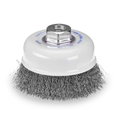 CRIMPED WIRE CUP BRUSH STEEL - 14X2MM 75MM