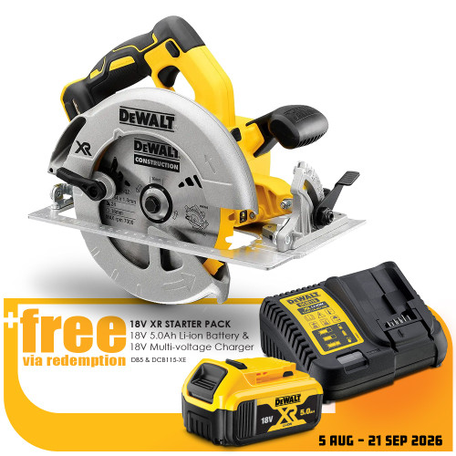 18V XR 184MM B/LESS CIRCULAR SAW  TOOL ONLY
