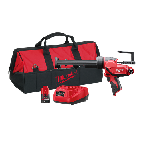 (O) 12V CAULK GUN SUIT 310ML CARTRIDGE 1X2AH BATT,CHARG,BAG