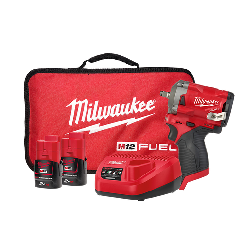 (O) 12V 3/8\" STUBBY IMPACT WRENCH 2X2AH BAT,CHARG&BAG