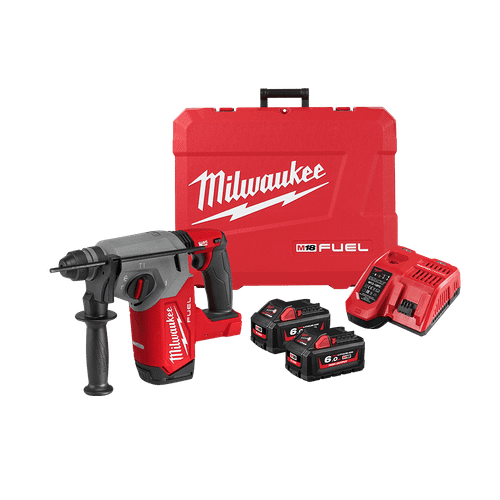 18V 26MM SDS PLUS ROTARY HAMMER KIT 2X6AH BATT,CHRG,CASE