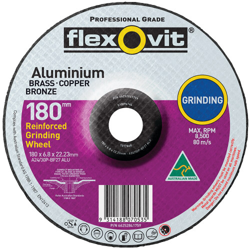 180X6.8X22MM (180MM) ALUMINIUM D/C GRINDING WHEEL