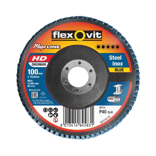 100MM ZIRCONIA FLAP DISC 40 GRIT