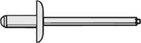ASL6-8 ALUM / STEEL LARGE FLANGE RIVETS 200PK