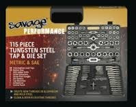 115PC TUNGSTEN TAP & DIE SET MET/SAE