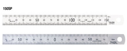 150MM METRIC STAINLESS STEEL RULE D/SIDED