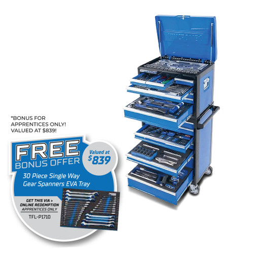 306PCE 14 DRAWER EVOLUTION WORKSHOP TROLLEY