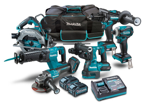 40V MAX 6PCE B/LESS COMBO KIT 2X4AH BAT,CHRG,BAG