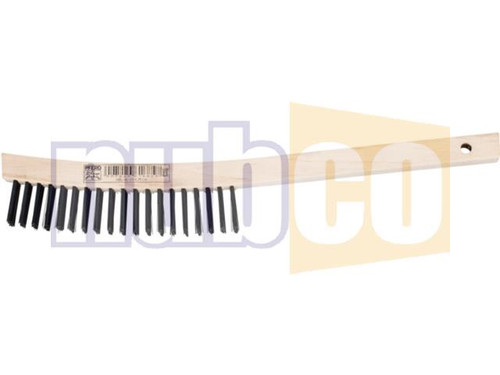 4 ROW STEEL WIRE WOODEN LONG HANDLE SCRATCH BRUSH  - HBU40