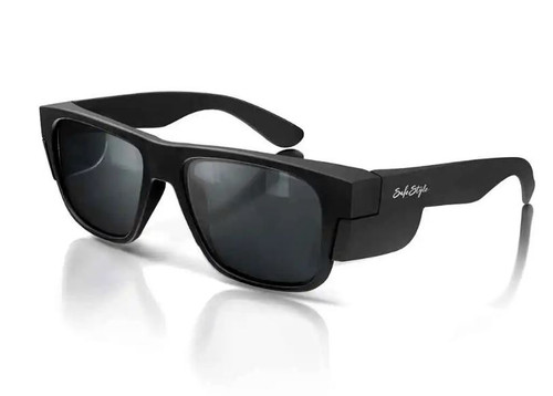 FUSIONS SAFETY GLASSES MATTE BLACK FRAME / POLARISED LENS