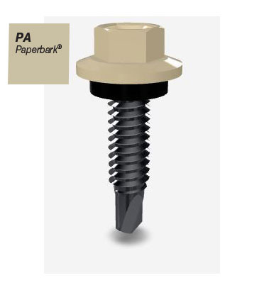 10GX25MM T17 SCREW HEX SEAL B8 (CAT5) PAPERBARK 1000PK