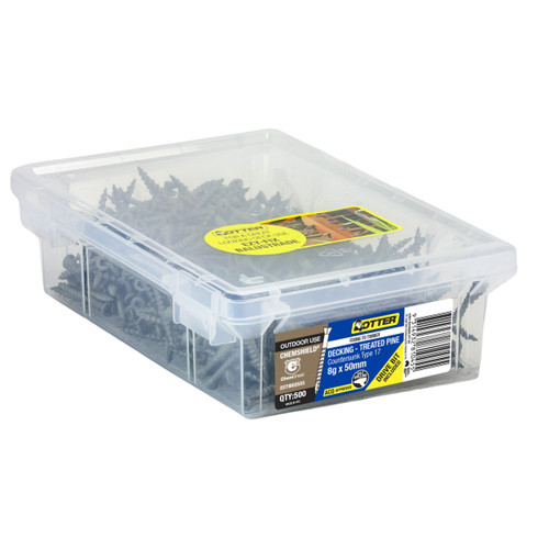 8GX50MM CHEMSHIELD TREATED PINE DECKING SCREW - 500PK