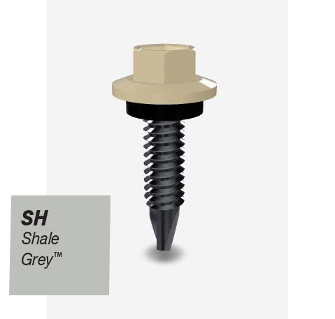 10GX25MM SDS SCREW HEX SEAL B8 (CAT5) SHALE GREY 1000PK