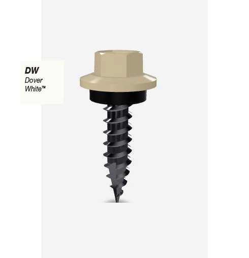 12GX25MM T17 SCREW HEX SEAL B8 (CAT 5) DOVER WHITE 500PK