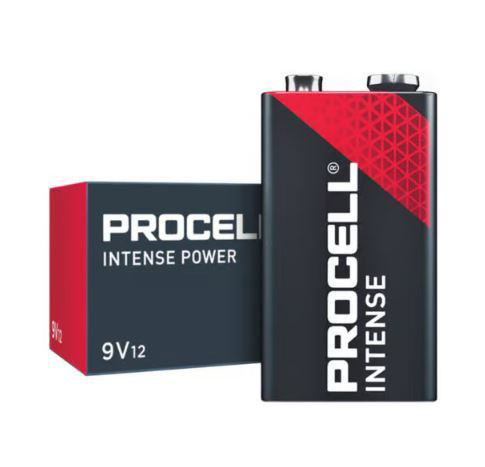 PROCELL INTENSE AKALINE BATTERIES - 9V 12 PACK