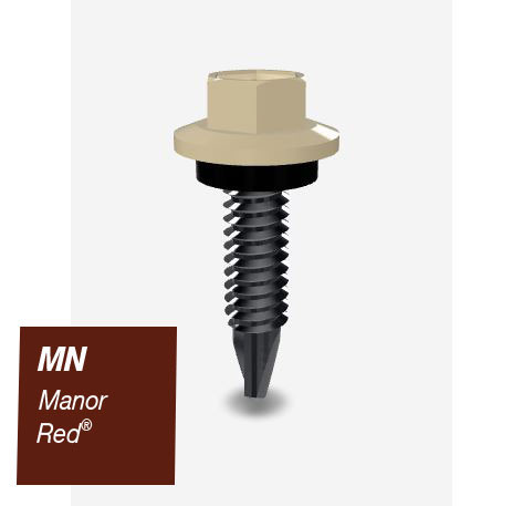 10GX16MM SDS SCREW HEX SEAL B8 (CAT5) MANOR RED 1000PK