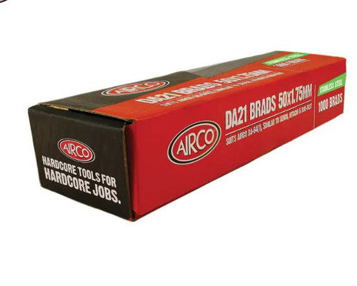 50X1.75MM DA SERIES S/S BRADS 1000PK