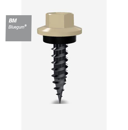 10GX25MM T17 SCREW HEX SEAL B8 (CAT5) BLUEGUM 1000PK