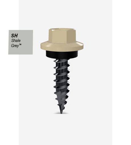 12GX25MM T17 SCREW HEX SEAL B8 (CAT 5) SHALE GREY 500PK