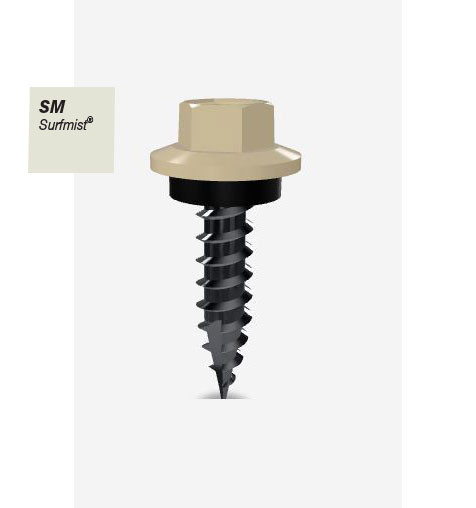 12GX25MM T17 SCREW HEX SEAL B8 (CAT 5) SURFMIST 500PK