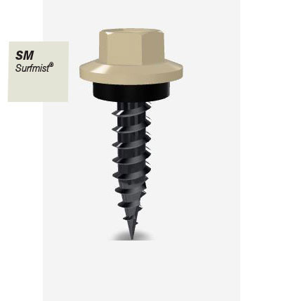 10GX25MM T17 SCREW HEX SEAL B8 (CAT5) SURFMIST 1000PK