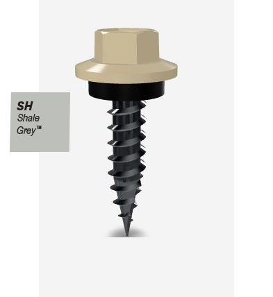 10GX25MM T17 SCREW HEX SEAL B8 (CAT5) SHALE GREY 1000PK