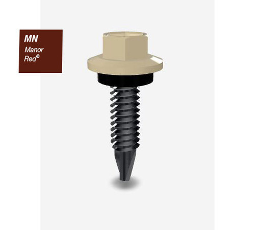 10GX25MM SDS SCREW HEX SEAL B8 (CAT5) MANOR RED 1000PK