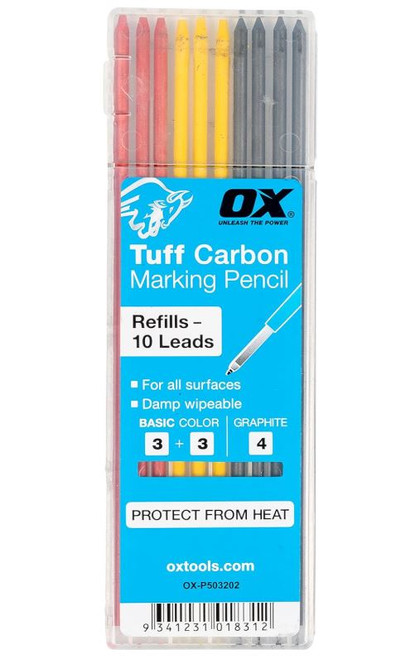 10PK MARKING PENCIL LEADS, MIXED - TUFF CARBON