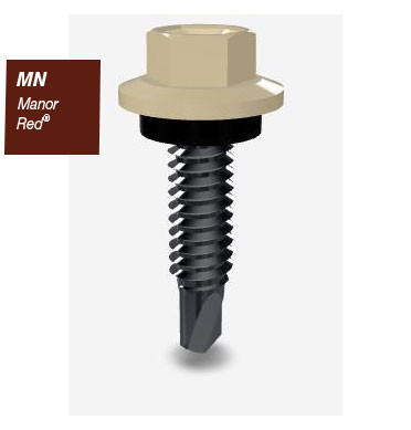 10GX25MM T17 SCREW HEX SEAL B8 (CAT5) MANOR RED 1000PK