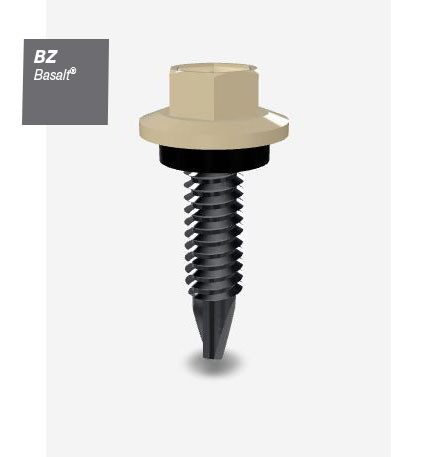 10GX25MM T17 SCREW HEX SEAL B8 (CAT5) BASALT 1000PK