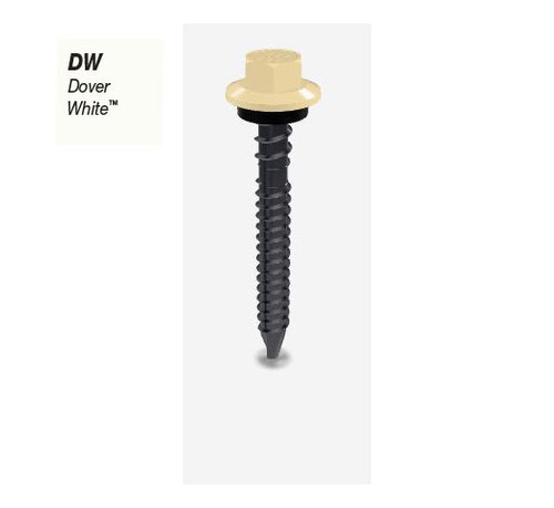 65MM ZIP B8 (CAT5) SDMT HEX SEAL DOVER WHITE  -500PK