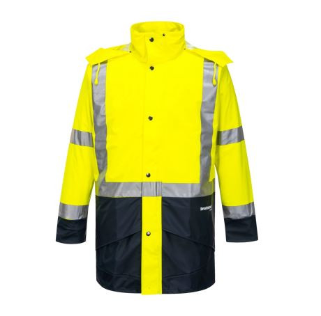 YELLOW / NAVY FARMERS HI-VIS JACKET - S