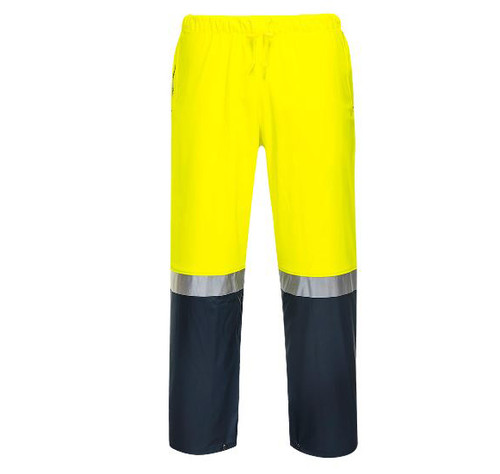 YELLOW / NAVY FARMERS HI-VIS PANTS - L