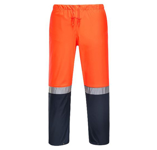 ORANGE / NAVY FARMERS HI-VIS PANTS - L