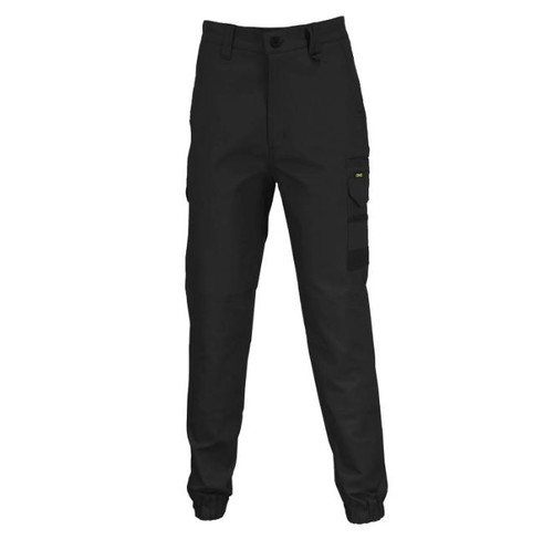 82R BLACK ELASTIC CUFFED SLIMFLEX CARGO PANT