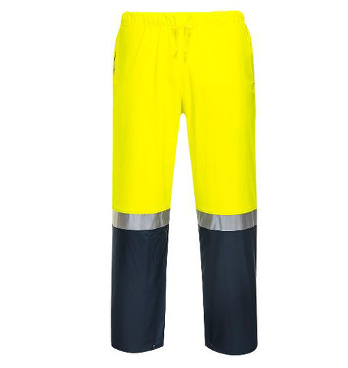 YELLOW / NAVY FARMERS HI-VIS PANTS - 2XL