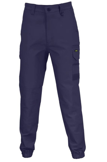 132S NAVY ELASTIC CUFFED SLIMFLEX CARGO PANT