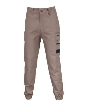 102R KHAKI ELASTIC CUFFED SLIMFLEX CARGO PANT