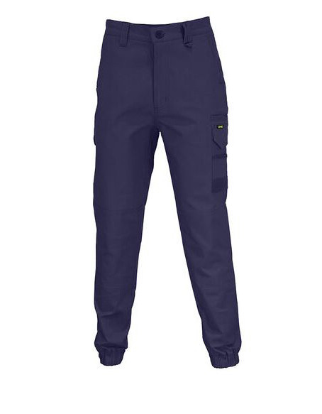 107S NAVY ELASTIC CUFFED SLIMFLEX CARGO PANT
